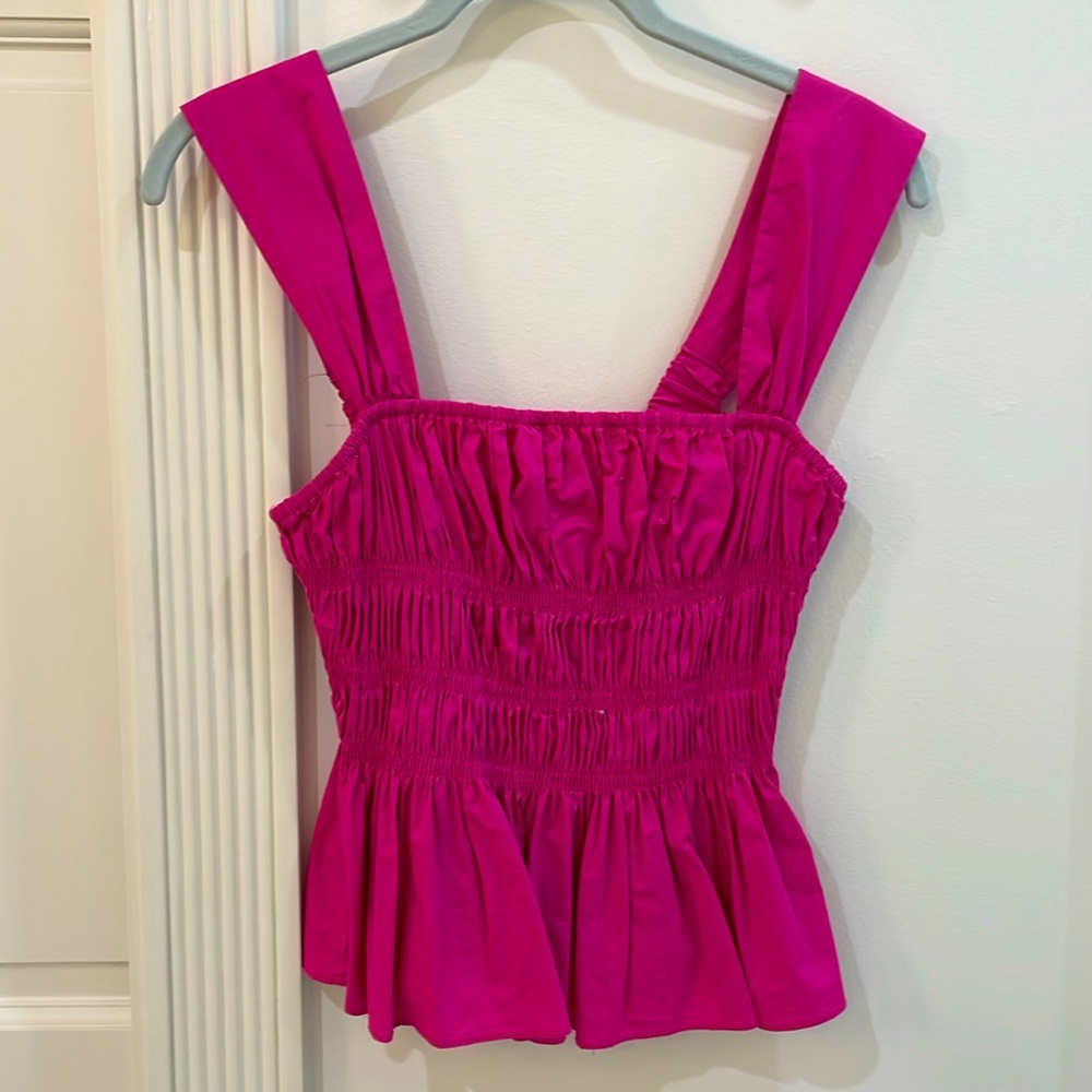 STAUD hot pink top size M